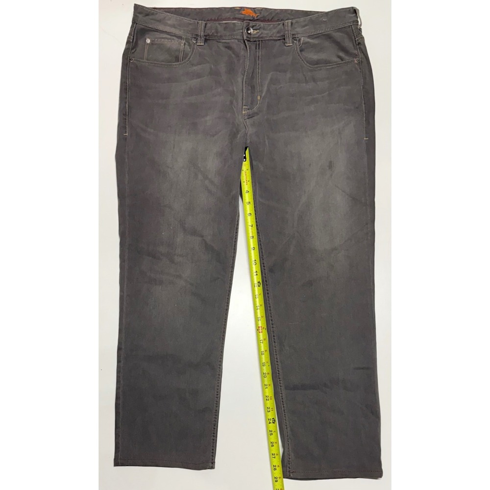Tommy Bahama Denim Mens Gray Straight Leg Stretch Pants 40x32 (Actual 40x29)